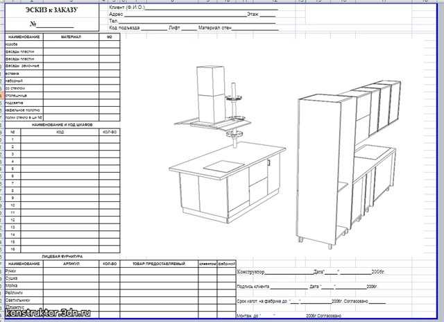Оформление заказа кухни. Спецификация кухонного гарнитура таблица. Спецификация офисной мебели пример. Спецификация на корпусную мебель. Спецификация к заказу кухонной мебели.
