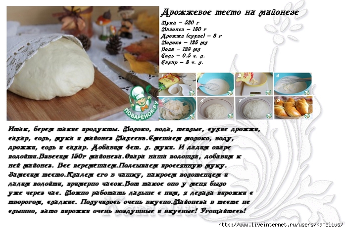Тесто для пирогов дрожжевое на молоке с сухими дрожжами в духовке рецепт фото пошагово классический