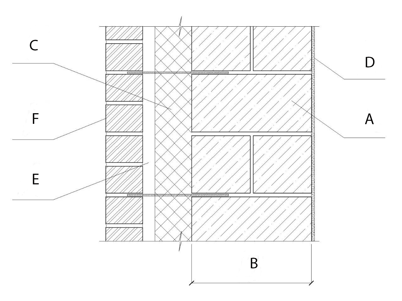 Схема кладки кирпичных стен с утеплителем